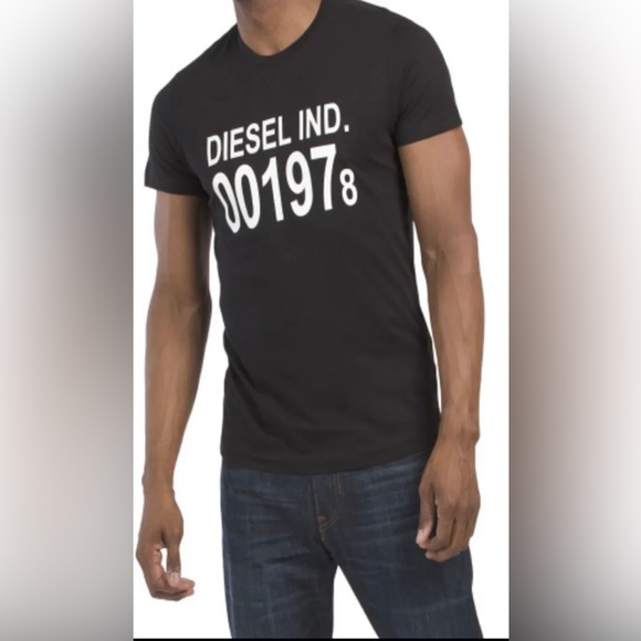 Diesel Other - DIESEL MENS short sleeve T-Shirt Crew Neck Graphic Black & White NWT Logo SZ LG